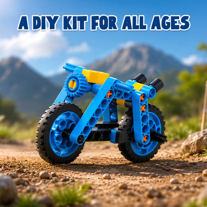 Blix Minis Bike 45+ Piece DIY Model Building Kit, Ages 5+