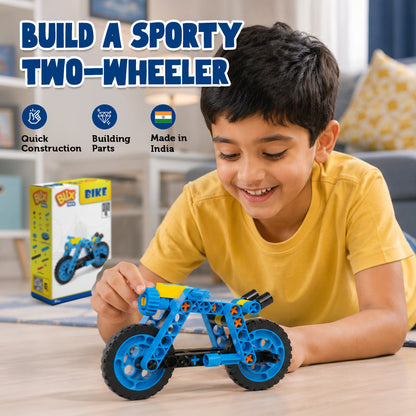 Blix Minis Bike 45+ Piece DIY Model Building Kit, Ages 5+