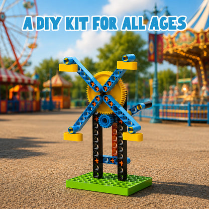 Blix Minis Ferris Wheel 50+ Piece DIY Mechanical Building Kit
