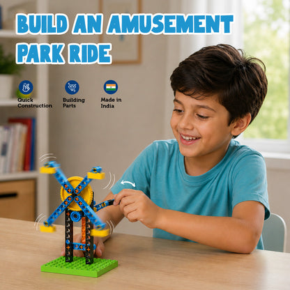 Blix Minis Ferris Wheel 50+ Piece DIY Mechanical Building Kit
