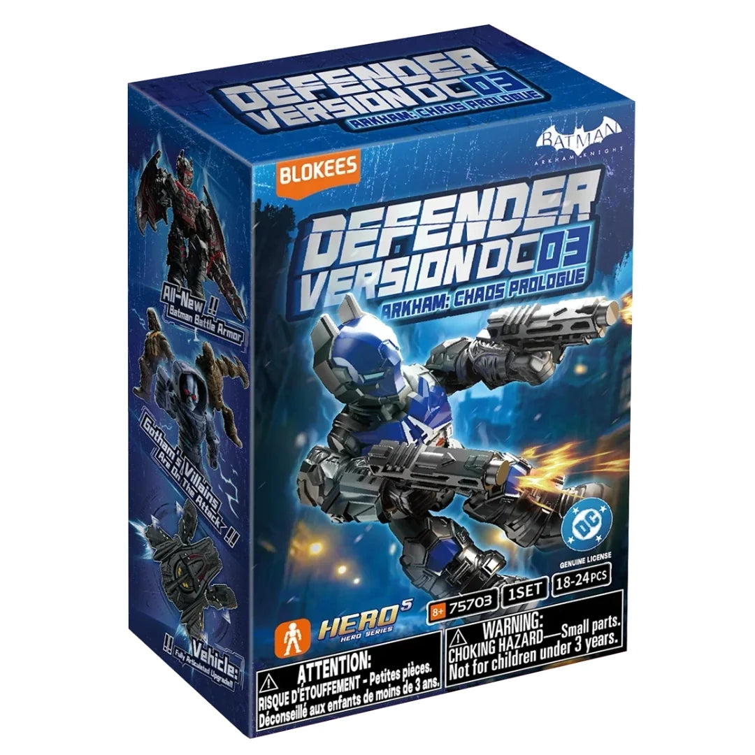 Blokees DC Batman Defender Version 03 Arkham Chaos Prologue Blind Box Buildable Figure | Hero 5 Series | 18-24 Pieces | 8+ Years