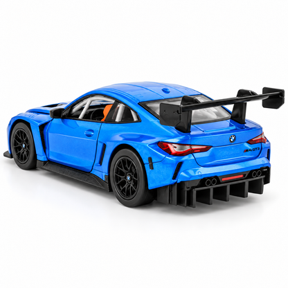 MSZ BMW M4 GT3 Blue Die-Cast Model Car with Pull-Back Action & Opening Parts – Street Series