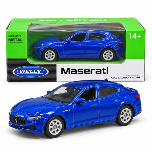Welly 1:64 Maserati Ghibli Blue Die-Cast Metal Model Car