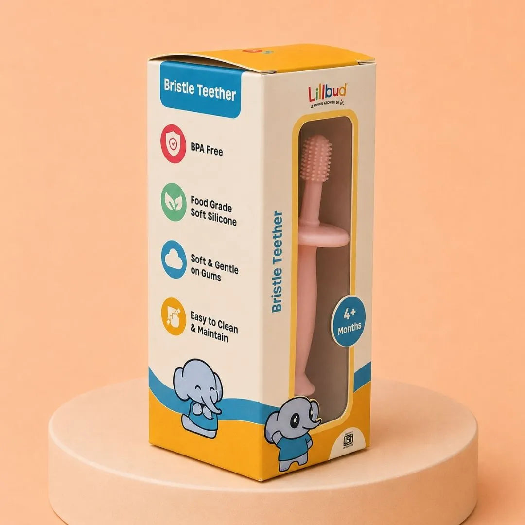 LiLLBUD Bristle Teether Pink
