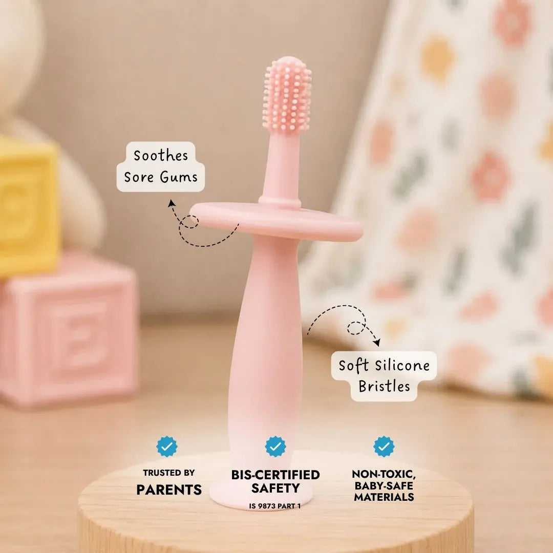 LiLLBUD Bristle Teether Pink