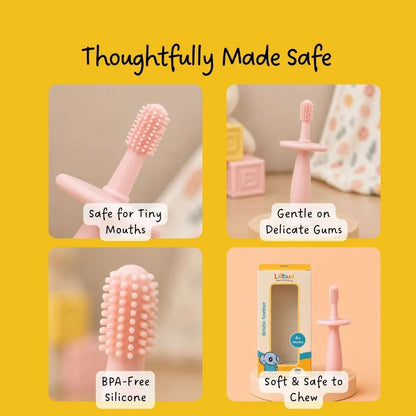 LiLLBUD Bristle Teether Pink