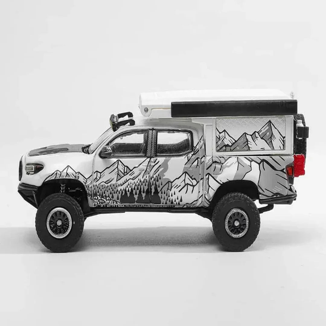 GCD 1:64 Toyota Tacoma Camper 529 Truck Diecast Model with Rooftop