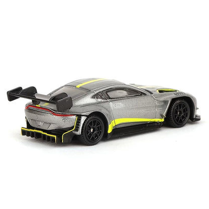CCA 1:64 Aston Martin Vantage GT3 Die-Cast Model Car – | Racing Car with Rear Wing, Grey  & Lime Accents | 2 Colour Variants