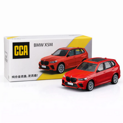 CCA 1:64 BMW X5M V04-01 Die-Cast Model Car | Red BMW Performance SUV Miniature with Detailed Interior, Sunroof & Alloy-Style Wheels | Premium Collectible