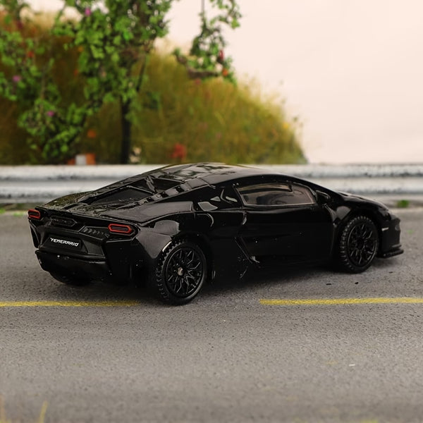 CCA Lamborghini Temerario 1:59 Scale Die-Cast Model Car S26-01 | Premium Black Lamborghini Supercar Miniature Collectible with Detailed Interior, Realistic Wheels & Display Box