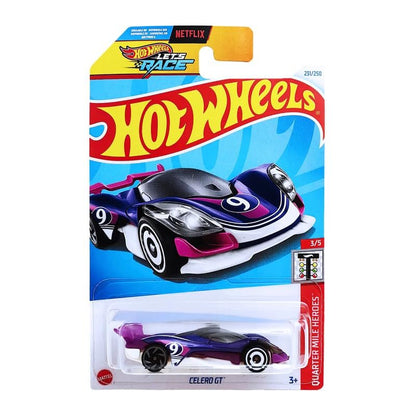 Hot Wheels Let's Race Netflix Celero GT Quarter Mile Heroes for Ages 3 and Up (Pruple)