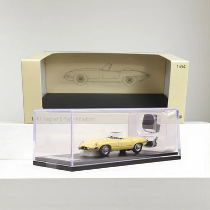 GFCC 1:64 Jaguar E-Type 1961 Roadster Yellow Diecast Car Model