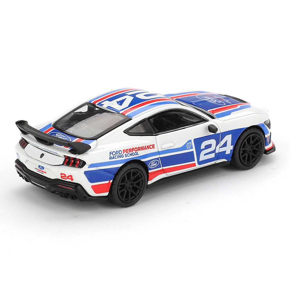 Mini GT 1:64 Ford Mustang Dark Horse #24 Ford Performance Racing School Diecast Model Car