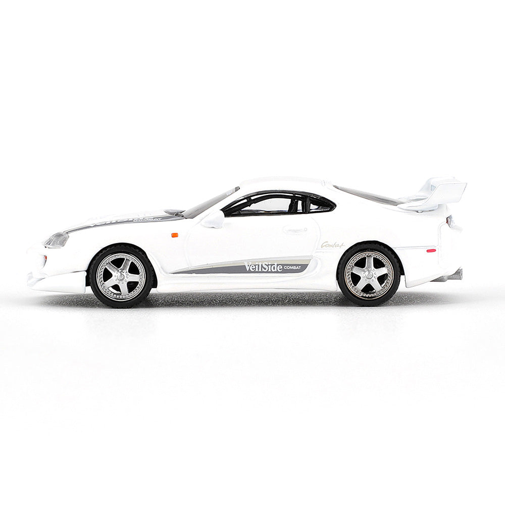 MINI GT 1:64 (Blister Pack) Toyota Supra VeilSide Combat V-I White Diecast Model Car | Collectible Display Edition #1104