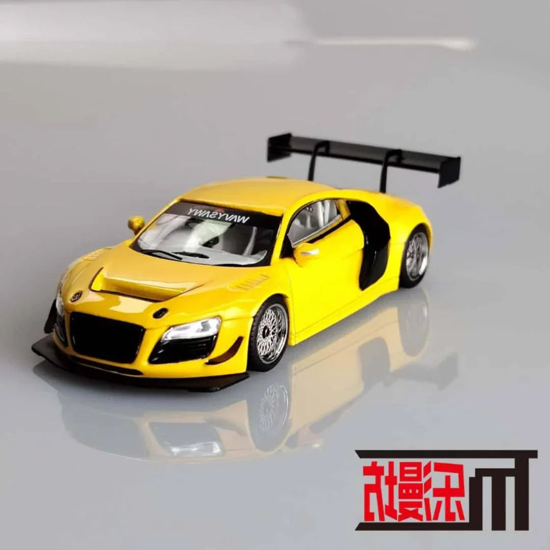 LMF 1:64 AUDI R8 LMS ULTRA YELLOW DIECAST CAR MODEL