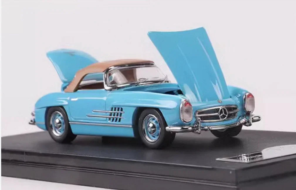 GFCC 1960 Mercedes-Benz 300SL Roadster Light Blue 1/64 Scale Diecast Model Car - Jaiman Toys