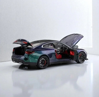 Joy Junction 1:24 BMW M4 Die-Cast Car Model – Chameleon Metallic Finish | Openable Doors, Pull-Back Action, Lights & Sound (JJ267) - Jaiman Toys