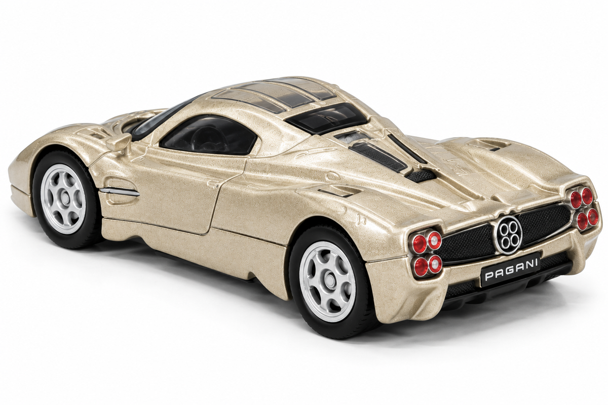 Welly 1:64 Pagani Utopia Light Gold Die-Cast Metal Model Car
