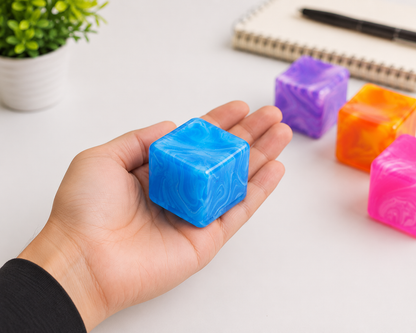 Squeeze Cube Squishy Stress Relief Fidget Toy – Soft Sensory Squeeze Toy, 1 Pc Random Colour