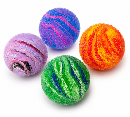 Textured Squishy Stress Relief Ball with Colourful Swirl Design – Sensory Fidget Squeeze Toy, 1 Pc Random Colour