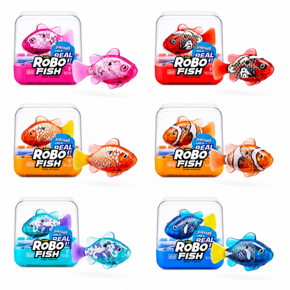 ZURU Robo Alive Robo Fish Water Activated Robotic Swimming Fish Toy, Swims Like a Real Fish in 5 Directions, Colour Changing Water Toy with Realistic Movement, Batteries Included, Interactive Bath & Pool Toy for Kids 3+ – Multiple Colours
