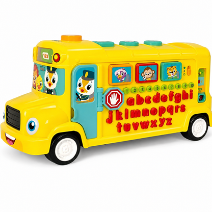 HOLA 3126 Interactive Learning School Bus with Alphabet, Numbers & Music