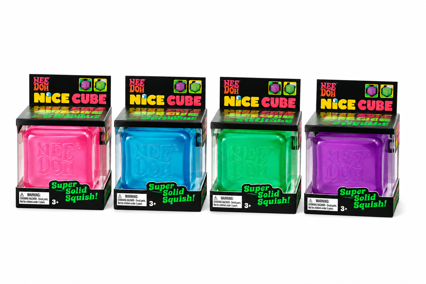 NeeDoh Nice Cube Super Solid Squish Fidget Toy – Assorted Color, 1 Piece
