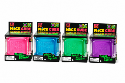 NeeDoh Nice Cube Super Solid Squish Fidget Toy – Assorted Color, 1 Piece
