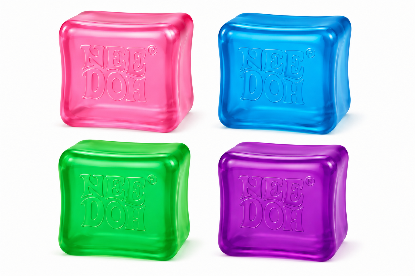 NeeDoh Nice Cube Super Solid Squish Fidget Toy – Assorted Color, 1 Piece