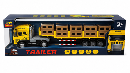 Joy Junction 1:24 Trailer Truck with Cargo Boxes, Light & Sound
