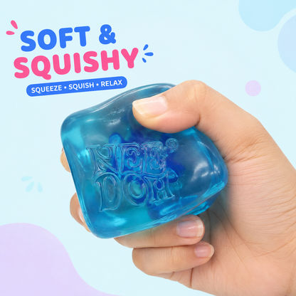 NeeDoh Stitch Nice Cube Super Squishy Sensory Fidget Toy – Blue