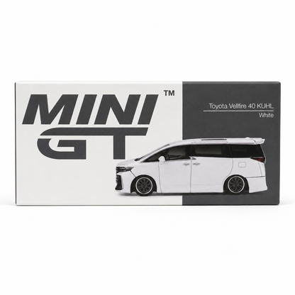 MINI GT 1:64 Scale Toyota Vellfire 40 KUHL White Die-Cast Model Car