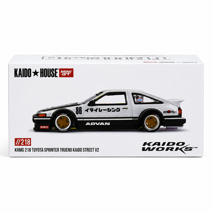 Kaido House x MINI GT 1:64 Scale Toyota Sprinter Trueno Kaido Street V2 #86 Die-Cast Model Car – KHMG218