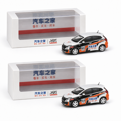 AHRT Racing Die-Cast Model Car Combo Set 601 & 818 with Display Cases – Pack of 2