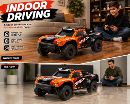 RC Off-Road Monster Truck 1:8 Scale 4WD with 2.4GHz Full Proportional Remote Control | High-Speed Short Course Racing Car, Independent Suspension & Rugged All-Terrain Tires for Adults