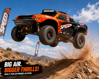 RC Off-Road Monster Truck 1:8 Scale 4WD with 2.4GHz Full Proportional Remote Control | High-Speed Short Course Racing Car, Independent Suspension & Rugged All-Terrain Tires for Adults