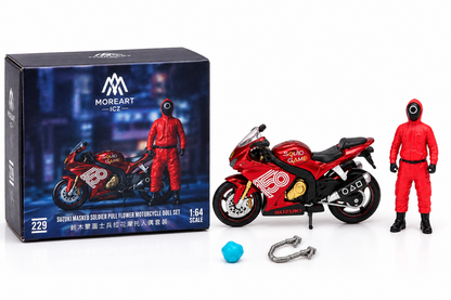 MoreArt 1:64 M-229 Suzuki Masked Soldier Motorcycle & Figure Set