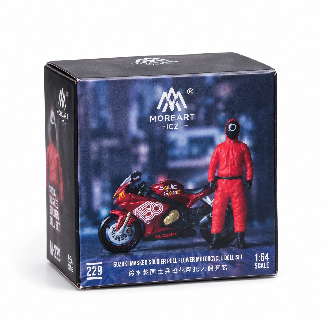 MoreArt 1:64 M-229 Suzuki Masked Soldier Motorcycle & Figure Set