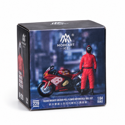 MoreArt 1:64 M-229 Suzuki Masked Soldier Motorcycle & Figure Set