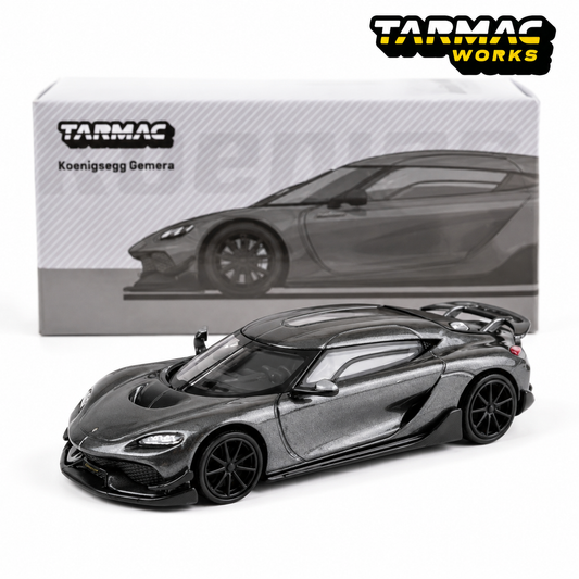 Tarmac 1:64 Works Koenigsegg Gemera Die-Cast Model Car – Metallic Grey