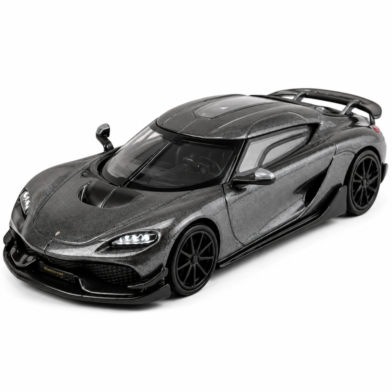 Tarmac 1:64 Works Koenigsegg Gemera Die-Cast Model Car – Metallic Grey