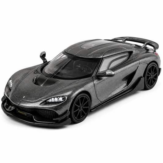Tarmac 1:64 Works Koenigsegg Gemera Die-Cast Model Car – Metallic Grey