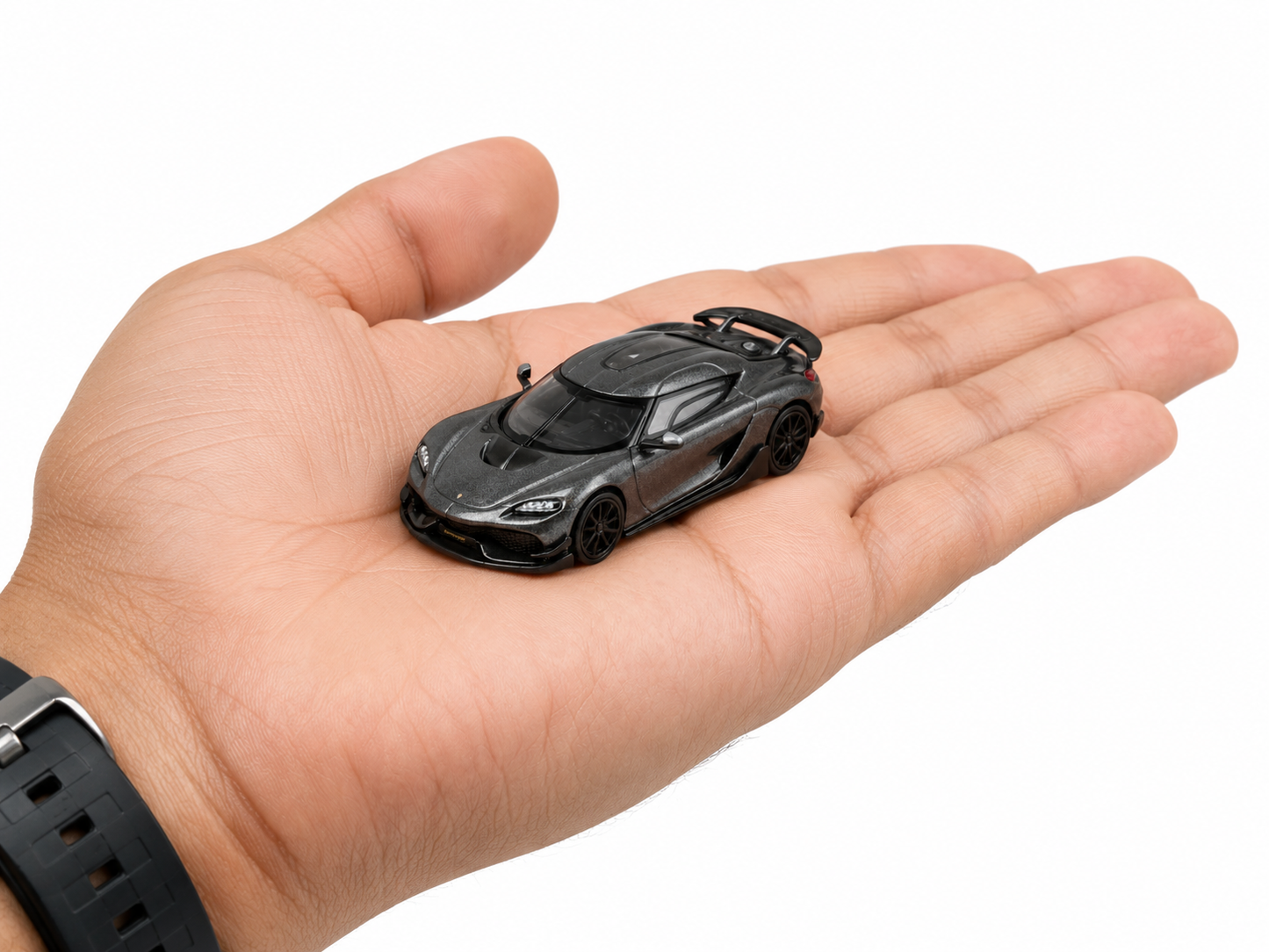 Tarmac 1:64 Works Koenigsegg Gemera Die-Cast Model Car – Metallic Grey