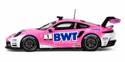 Tarmac Works IXO Porsche 911 GT3 Cup (992) #1 BWT Porsche Mobil 1 Supercup 2024 Model Car