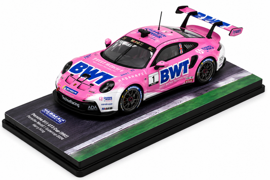 Tarmac Works IXO Porsche 911 GT3 Cup (992) #1 BWT Porsche Mobil 1 Supercup 2024 Model Car