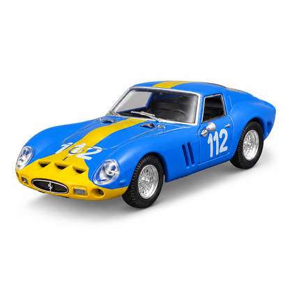 Bburago 1:64 Ferrari 250 GTO (1964) #112 Racing Die-Cast Model Car – Blue