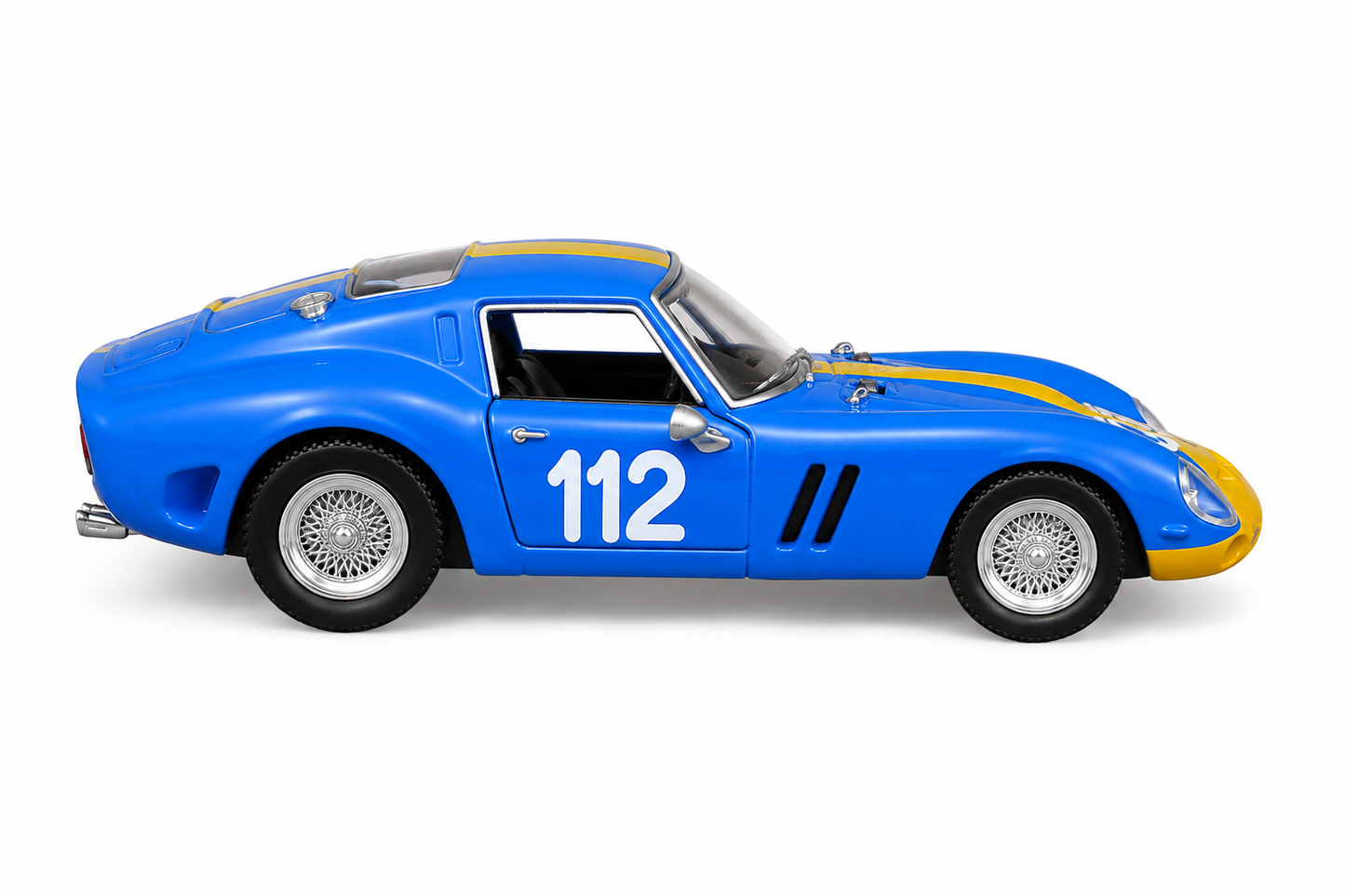Bburago 1:64 Ferrari 250 GTO (1964) #112 Racing Die-Cast Model Car – Blue