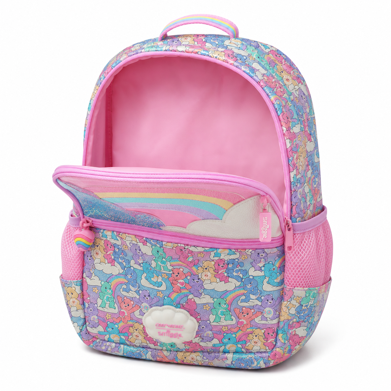 Smiggle Care Bears Rainbow Backpack Pink for Kids