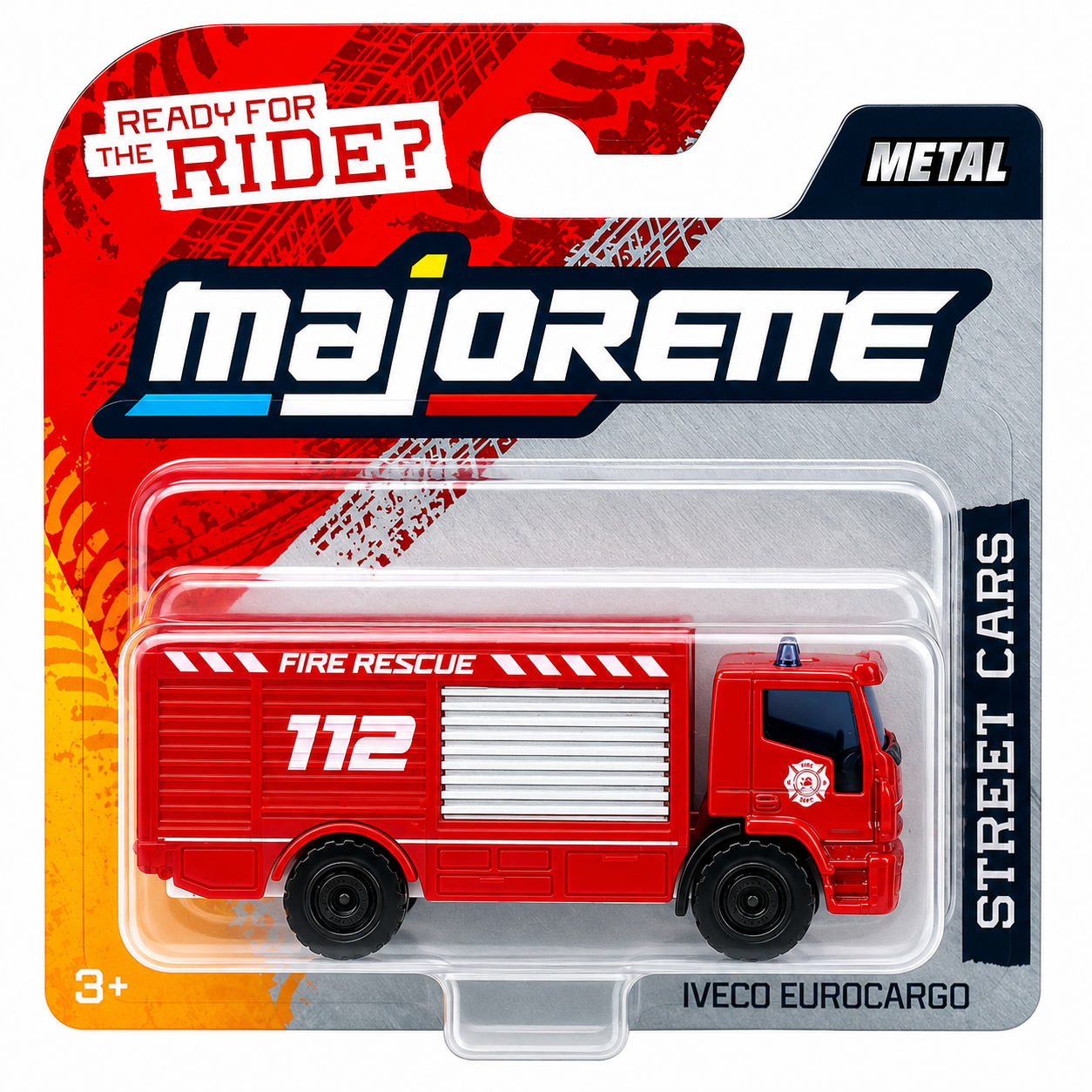 Majorette Street Cars Iveco Eurocargo Fire Rescue 112 Red Die-Cast Truck