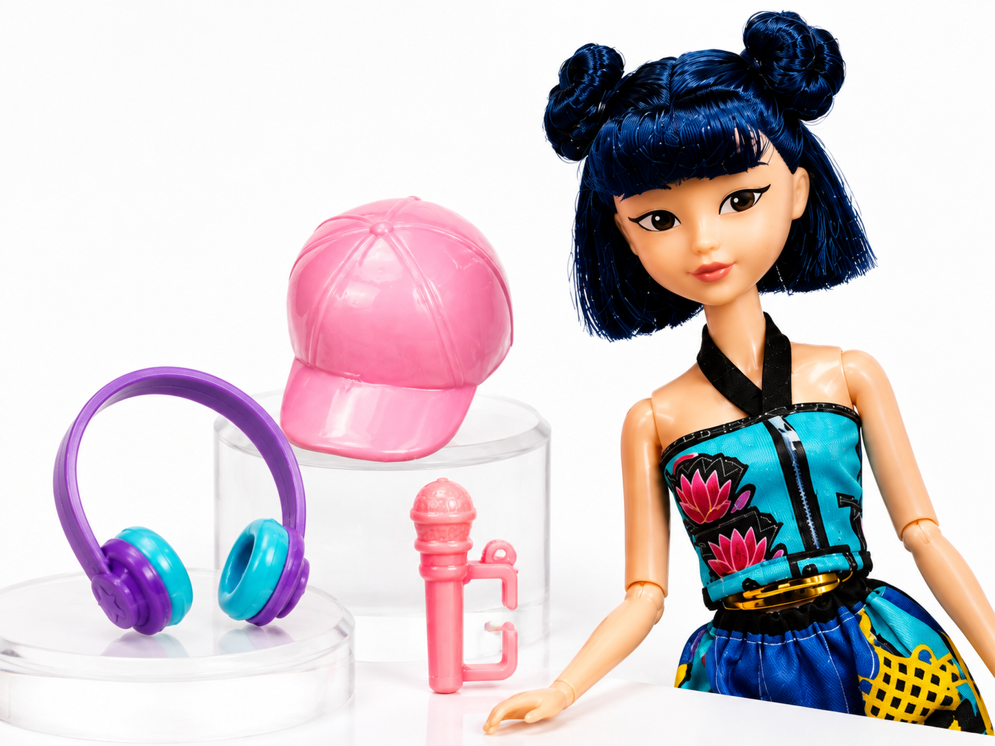 K-Pop Demon Hunters Music Fashion Doll Playset with Guitar, Drums & Accessories 3+ Years